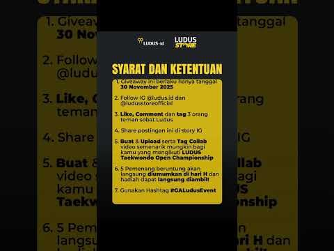 GIVEAWAY COLLABORATION SPECIAL PESERTA LUDUS TAEKWONDO OPEN CHAMPIONSHIP!🤩🔥
